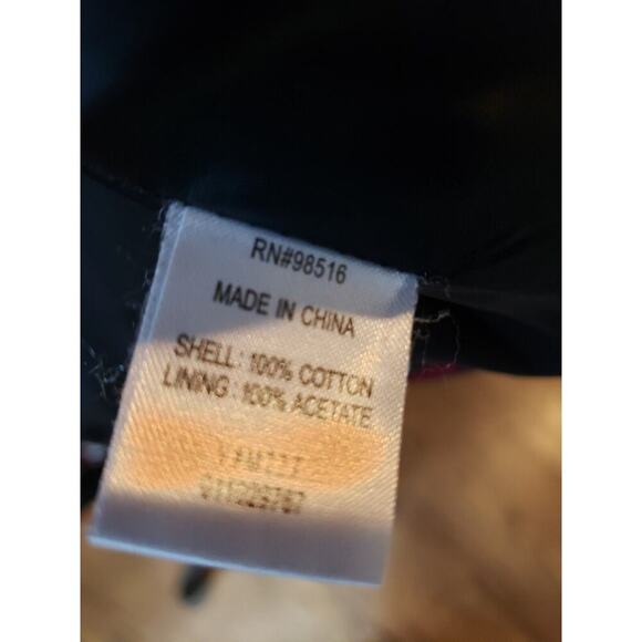 Coldwater Creek Women's Red & Black Cotton Long Sleeve Cropped Jacket Blazer 10 - Picture 13 of 15